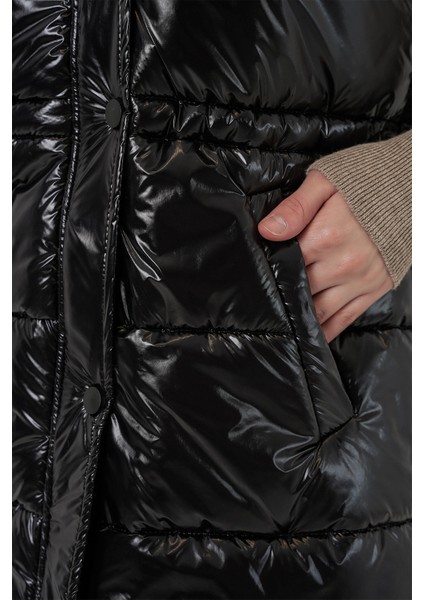 Kadın Parlak Şişme Yelek 5218 - Siyah indirimleri