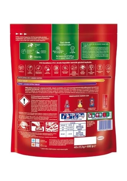 Pril Excellence 4in1 40 Bulaşık Makinesi Kapsülü, 40 Kapsül fiyatları