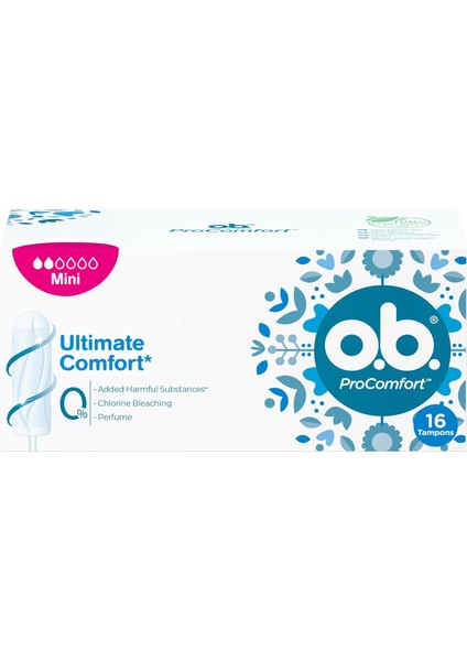 O.b. Procomfort Tampon Mini, 16'lı