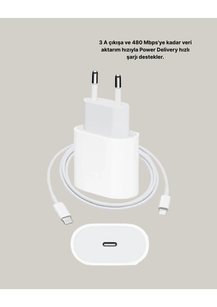 iPhone ve iPad Uyumlu 20W Güvenli Usb-C Hızlı Şarj Adaptörü - CHT8442-6685 fırsatları