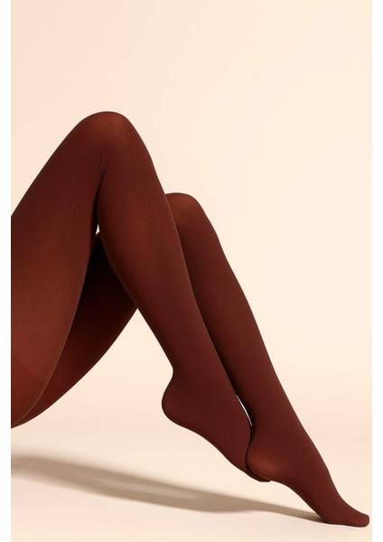 Micro 40 Orta Kalın Mat Kahve Külotlu Çorap - Tarzınla Fark Yarat modelleri