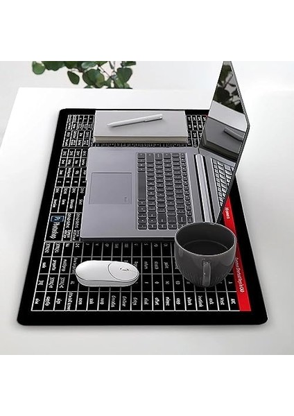 Key Süper Büyük Kaymaz Klavye Pedi - Ofis Yazılımı Kısayolları Desenli, Kaymaz Klavye Pedi, Ofis Yazılımı Kısayolları Için Hızlı Anahtar Klavye Pedi Mousepad (800 x 300 x 3 Mm) fiyatları