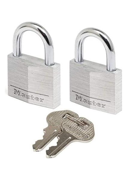 9130EURT Anahtarlı 2'li Asma Kilit Seti, Gri, 3 x 5,2 x 1,6 cm fiyatları