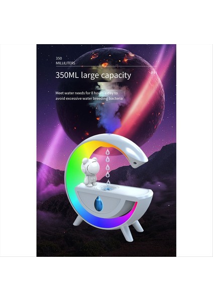 Anti-Gravity Hava Nemlendiricisi 350ML Rgb Işık Ultrasonik Nemlendirici Bluetooth ile Ev Ofisi Için Hoparlör (Yurt Dışından)