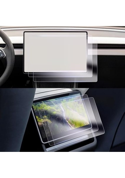 Model Y Juniper Uyumlu 2025 2026 15.4 Inç Multimedya Ekran ve 8 Inç Dokunmatik Ekran 9h Ekran Koruyucu Set fiyatları