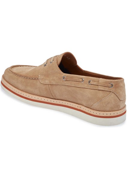 Bej Hakiki Süet Deri Erkek Casual Ayakkabı - E24I1AY56642-P13