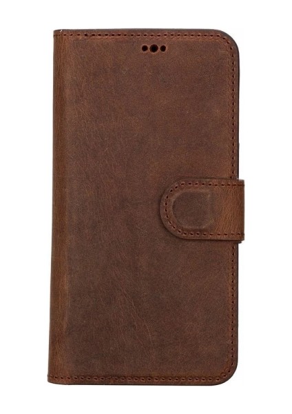 Apple iPhone 15 Uyumlu Deri Cüzdanlı Kılıf Mwwn G2 Kahve fırsatları