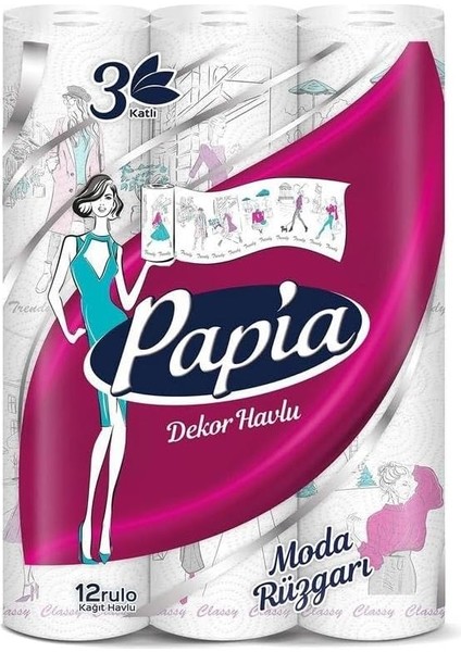 Papia Decor Havlu 12'li modelleri