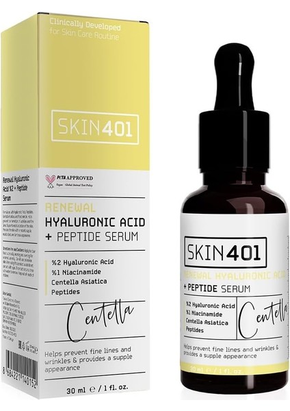 SKIN401 SKIN401 Yenileyici%2 Hyaluronik Asit + Peptit Serum 30ML fiyatları