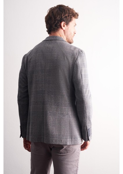 Lacivert Mono Yaka Ekose Desen Pamuklu 6 Drop Comfort Fit Classic Ceket 1002255152 indirimleri