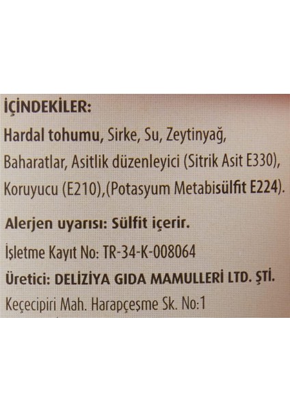 Delizia Hardal Bekri Tipi, Türk Sofra Hardalı, 150 gr modelleri