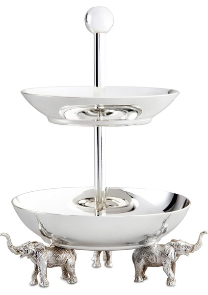 Ganesha Iki Katlı Sunumluk 11 x 12,3 cm