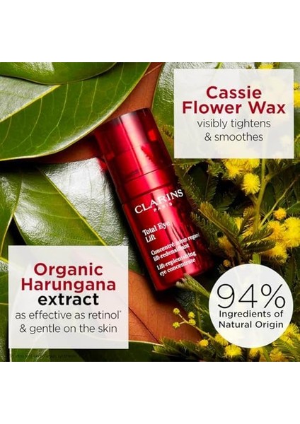 Clarins Total Eye Lift 15ML. Onarıcı Göz Kremi