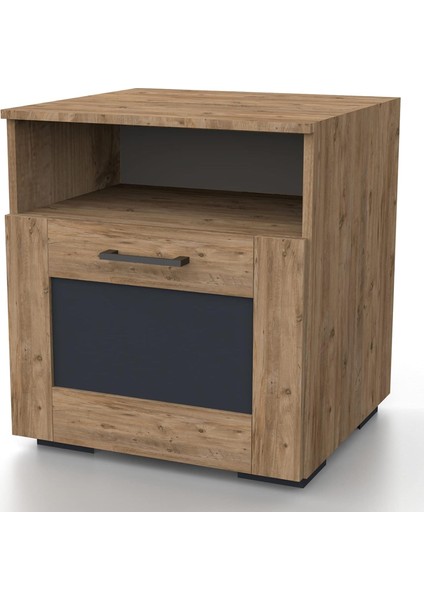 KMD102 Ceviz Tek Çekmeceli Komodin