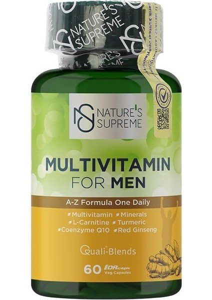 Nature's Supreme Multivitamin For Men 60 Kapsül