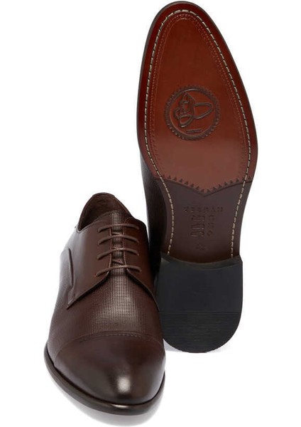 Kahve Hakiki Deri Erkek Klasik Ayakkabı - E24I1AY56660-B90
