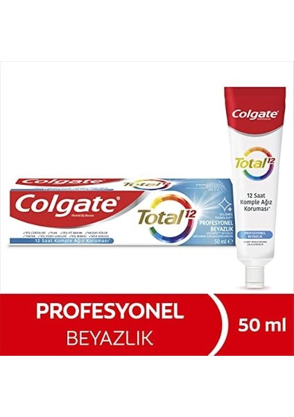 Colgate Total Profesyonel Beyazlık Beyazlatıcı Diş Macunu 50 ml modelleri