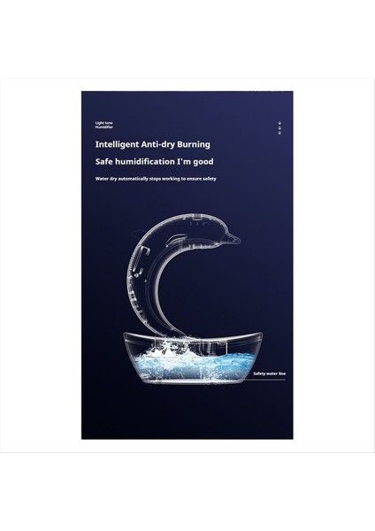 Dolphin Su Damlacık Nemlendiricisi Bluetooth Hoparlör Işık Tonu Nemlendirici Renkli Işıklar (Yurt Dışından)