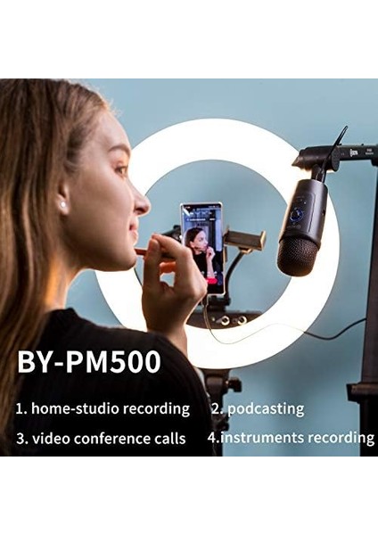 USB Kondansatörlü Mikrofon, BY-PM500 USB Stüdyo Mikrofonu, Windows, Mac ve Pc Için, Vokal, Youtube Akışı, Oyun, Konferans Çağrısı, Asmr, Podcast Video Kaydı Için Çıkarılabilir Stant modelleri