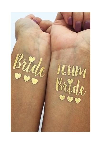 Beysüs Bride To Be Gold Altın Renk Geçici Dövme 1 Bride 5 Team Bride Bekarlığa Veda Partisi