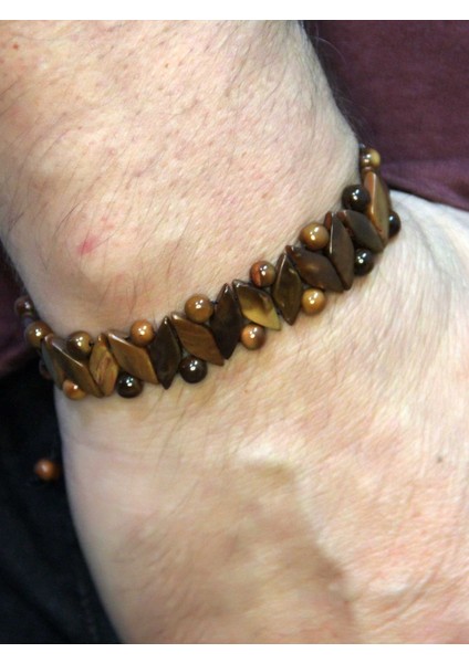 Doğal Kuka Ağacı Erkek Asansörlü Ayarlanabilir Bileklik EUB111