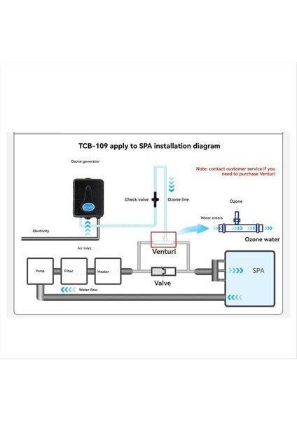 110V 300MG/S Ozon Jeneratör Küvet Duş Spa Yüzme Havuzu Ozonizer Küvet Havuz Su Arıtıcısı Yedek Cihaz Kiti (Yurt Dışından)