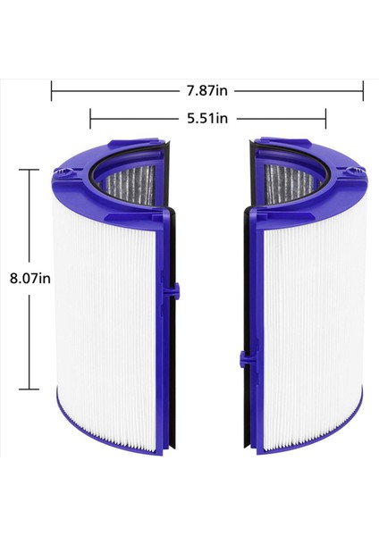 4x Dyson TP06 HP06 PH01 PH01 PH02 Hava Arıtörü Hepa Filtre Seti Bölüm 970341-01 ile Karşılaştırın (Yurt Dışından)