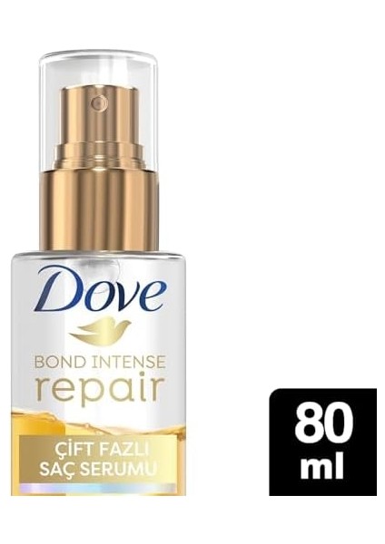 Dove Çift Fazlı Saç Serumu Bond Intense Repair ve Peptid Kompleksi 80 ml