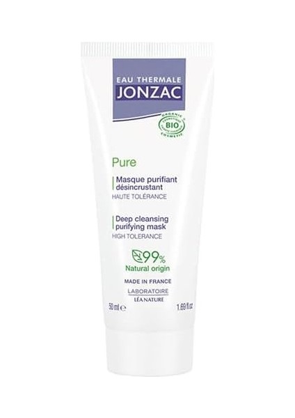 Jonzac Pure Akneye Eğilimli Yağlı Ciltler Için Organik Arındırıcı Maske 50 ml