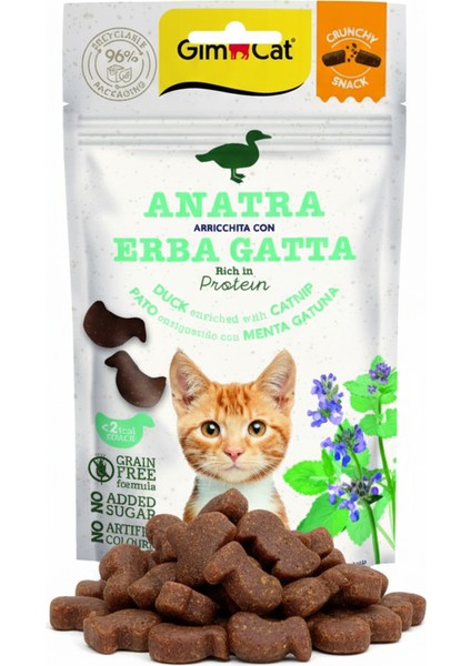 Crunchy Snacks Ördekli ve Kedi Naneli Tahılsız Kedi Ödülü (50 Gr) modelleri