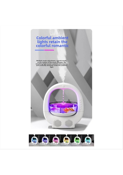 Bluetooth Hoparlör Nemlendirici ve Atmosfer Hafif Ev Kullanın Feng Shui Dekorasyon Hava Nemlendiricisi (Yurt Dışından)