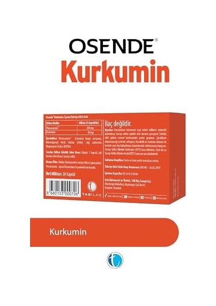 Osende Kurkumin 30 Kapsül modelleri