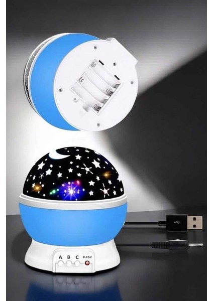 Yıldızlı Gökyüzü Projeksiyon Gece Lambası Hareketli Işık Şovu - CHT2986-8021 modelleri