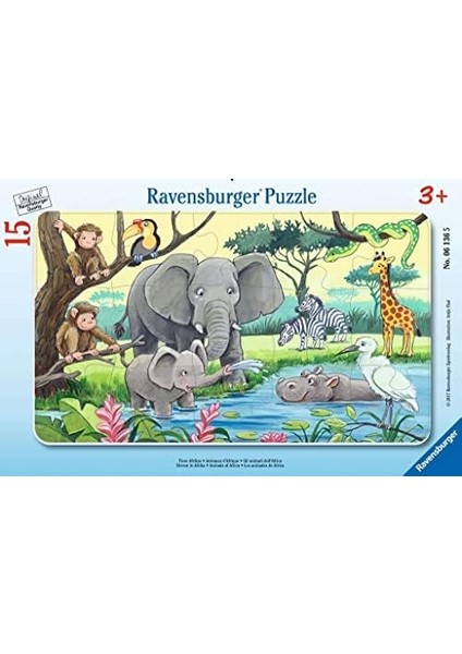 15 Parçalı Çerçeveli Puzzle HAYVANLAR-061365 fiyatları
