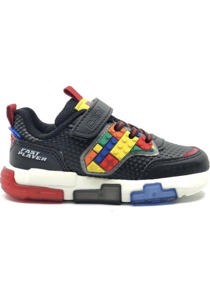 Cool Heros-Ptk 26/30 LEGO Desenli Işıklı Cırtlı Sneaker Spor Ayakkabı