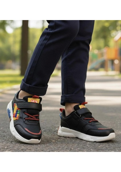 Cool Heros-Ptk 26/30 LEGO Desenli Işıklı Cırtlı Sneaker Spor Ayakkabı