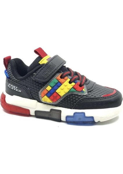 Cool Heros-Ptk 26/30 LEGO Desenli Işıklı Cırtlı Sneaker Spor Ayakkabı