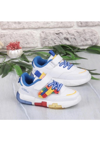 Cool Heros-Ptk 26/30 LEGO Desenli Işıklı Cırtlı Sneaker Spor Ayakkabı