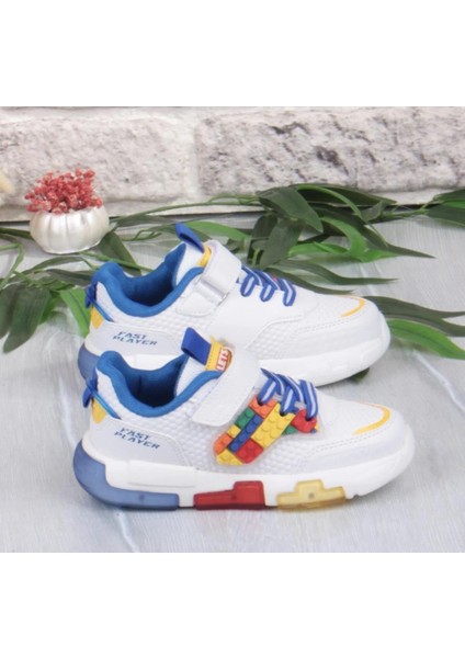 Cool Heros-Ptk 26/30 LEGO Desenli Işıklı Cırtlı Sneaker Spor Ayakkabı