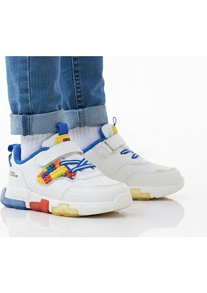 Cool Heros-Ptk 26/30 LEGO Desenli Işıklı Cırtlı Sneaker Spor Ayakkabı