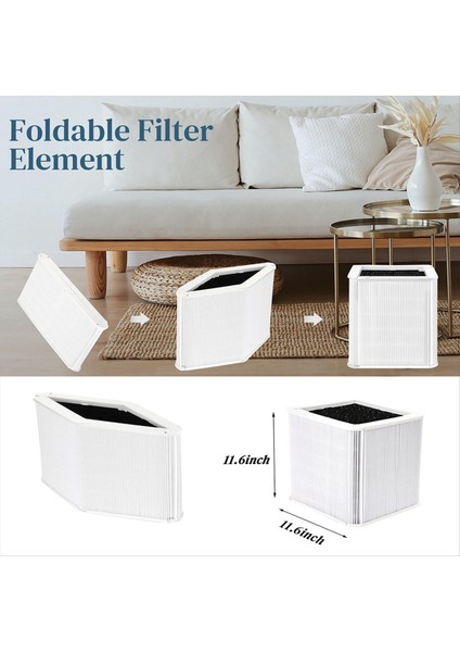 Blueair mavisi için yedek filtre 211+ hava temizleyici filtresi Premium HEPA Filtresi Geliştirilmiş Hava Kalitesi için (Yurt Dışından)