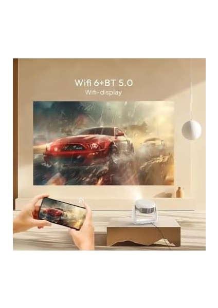 Otomatik Focus Yüksek Lümen Tam Yüksek Çözünürlüklü 3D Desteği LCD Wifi Bluetooth 4K Projeksiyon Cihazı modelleri