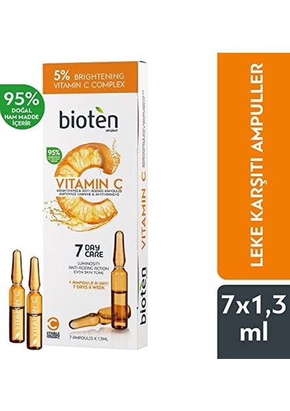 Bioten C Vitamini Leke & Yaşlanma Karşıtı Ampuller 7 Günlük Bakım