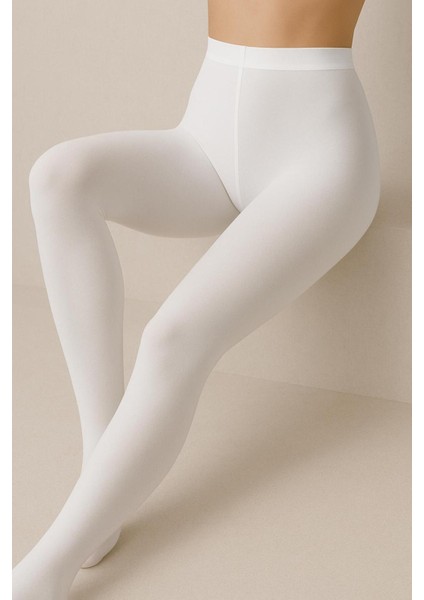 Kadın Orta Kalın Mevsimlik 40 Den Opak Mat Beyaz Külotlu Çorap modelleri
