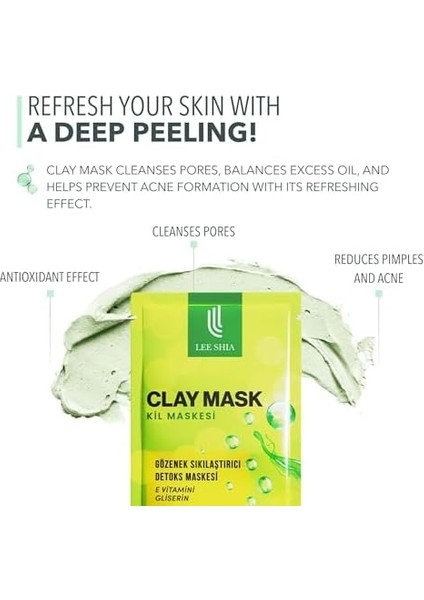 Lee Shia Gözenek Sıkılaştırıcı Detoks Maskesi 6GRX10 modelleri