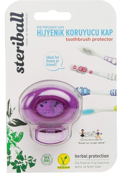 Steriball Diş Fırçası Koruma Kabı - Mor