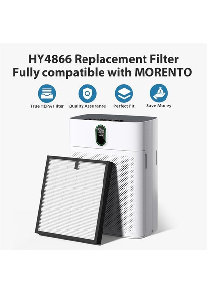 4 Paket HY4866 True Hepa Hava Temizleyicisi Morento HY4866 Hava Arıtma ve Yiou M1 Hava Temizleyici Parçaları Için (Yurt Dışından)