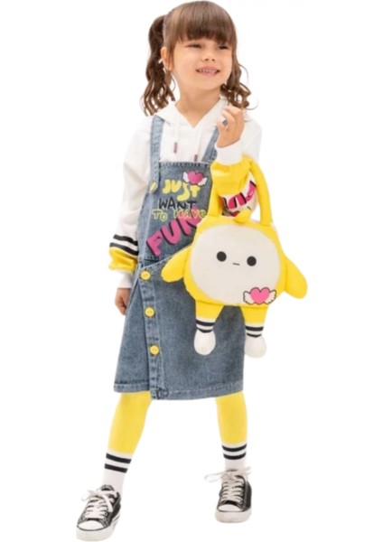 SARI ÇANTALI JİLELİ JEANS KIZ TAKIM fiyatları