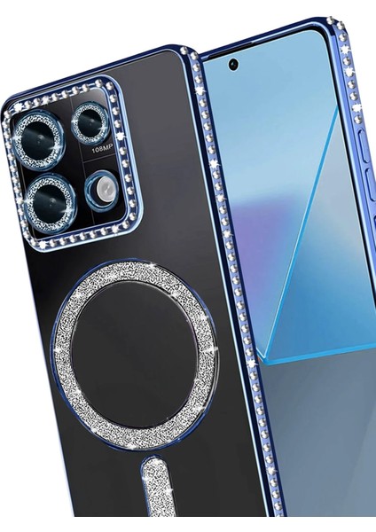 Xiaomi Redmi 13C Joke Simli Magneticsafe Kılıf - MAVI-(5796) - M158R060-K52158 modelleri