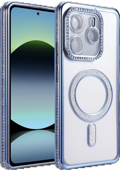 Xiaomi Redmi Note 14 4g Joke Simli Magneticsafe Kılıf - MAVI-(5796) - M569R506-K35569